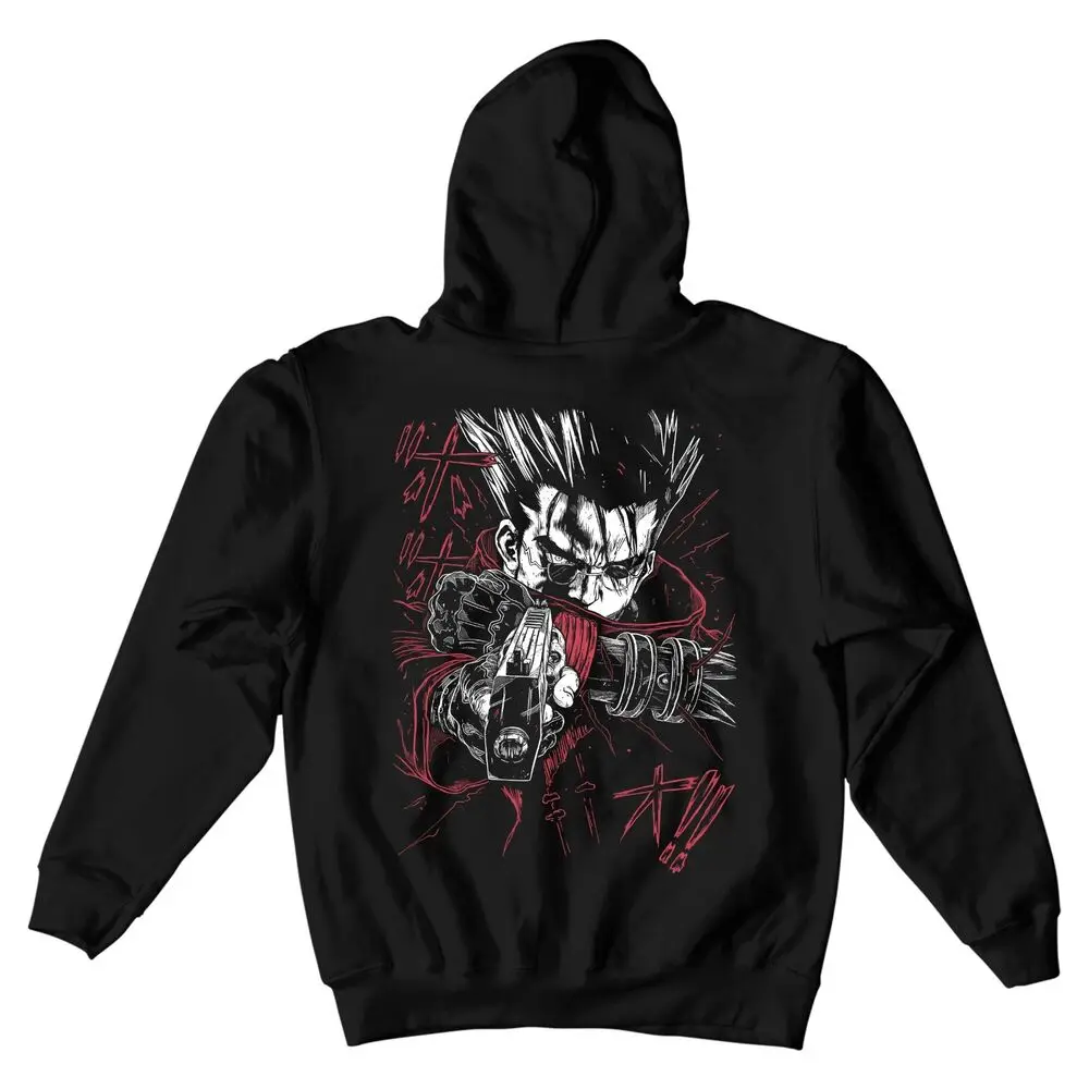 

Trigun Hoodie Vash The Stampede Moon Funny Anime Manga Gift Black Hoodie All Siz