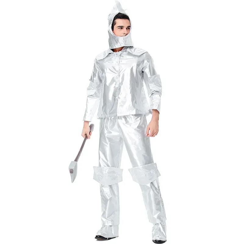 2024 Adult Mens Wizard of Oz Tin Man Cosplay Costumes Halloween Carnival Purim Mardi Gras Party Outfit