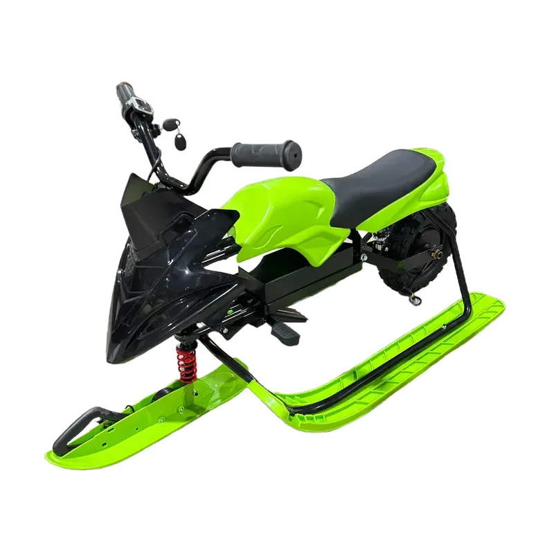 

New electric ski children's sled car thickened tires snowboard climbing plow