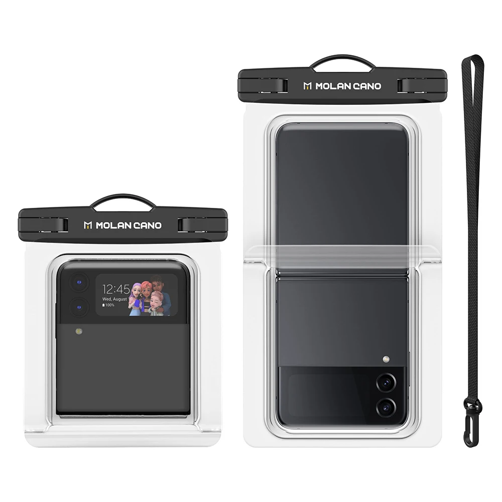 MOLANCANO Waterproof Phone Pouch IPX8 Waterproof Cell Phone Case Dry Bag with Lanyard for Samsung Galaxy Z flip 7 5 6 for Beach