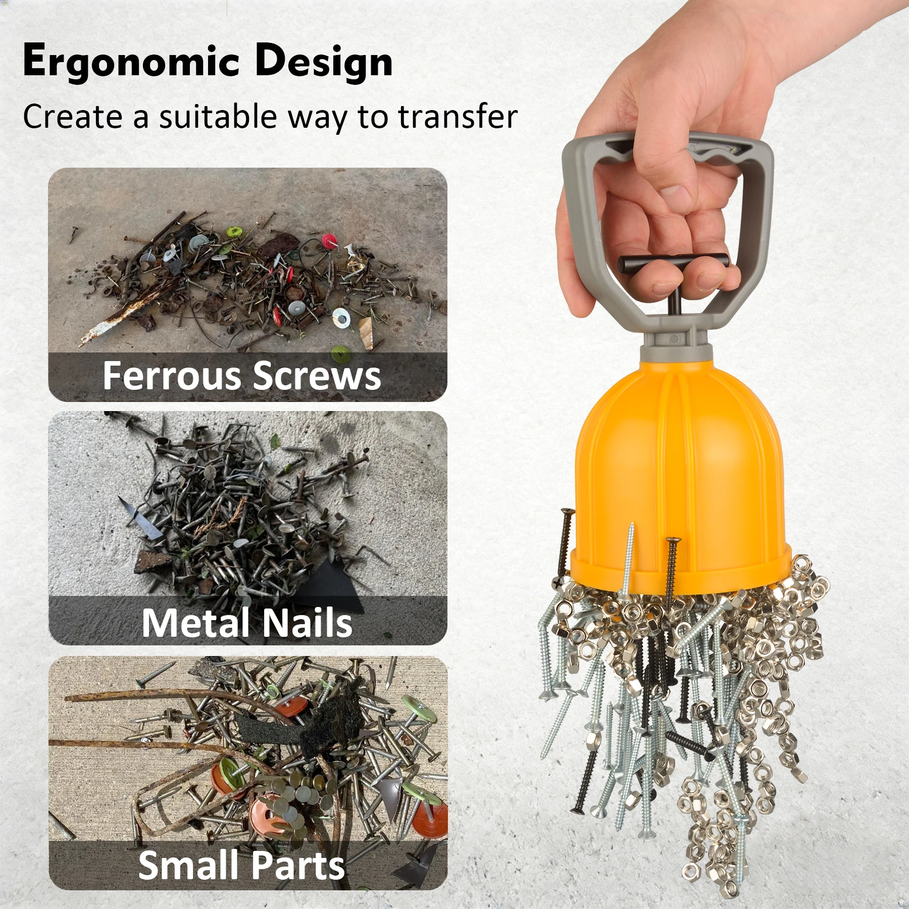Magnetic Pickup Tool With Release Flexible Handhold Tools for Sweepers Collecting Dropped Nails Screws Other Small METAL Parts