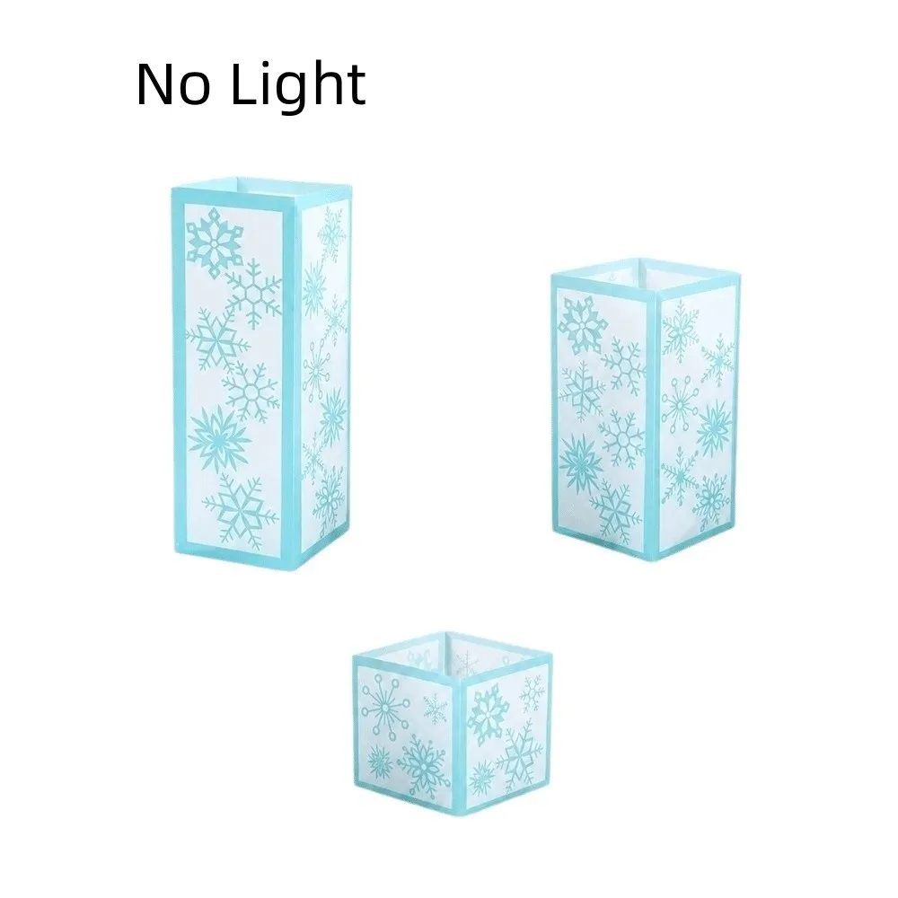 3 PCS Plastic Christmas Lampshade Xmas Elements Table Ornaments Table Lamp Cover Decoration Snowflake Light Cover Study
