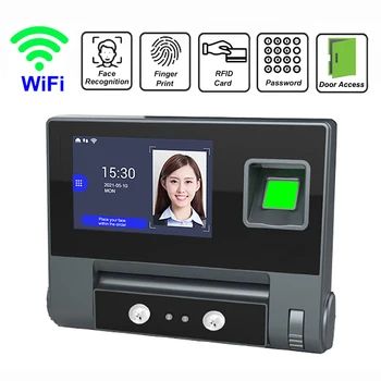WiFi Face Time Attendance and Access control Empolyee Time Record System Tcp/ip Face and Fingerprint Time Clock
