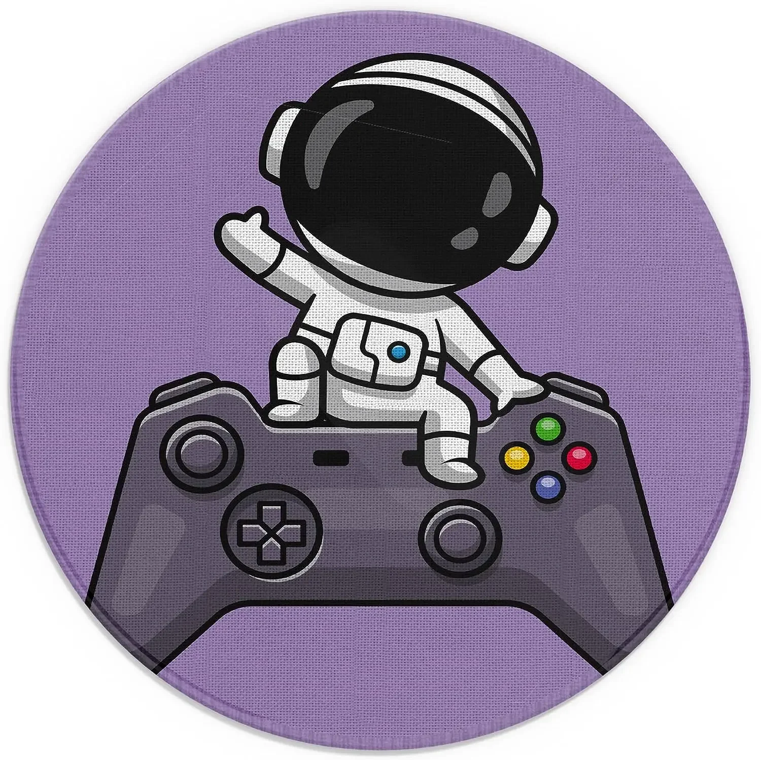 

Cute Astronaut Dabbing Game Controller Gaming Mouse Pad Non-Slip Rubber Mouse Pad Waterproof Mouse Mat for Office 7.9" x 7.9"