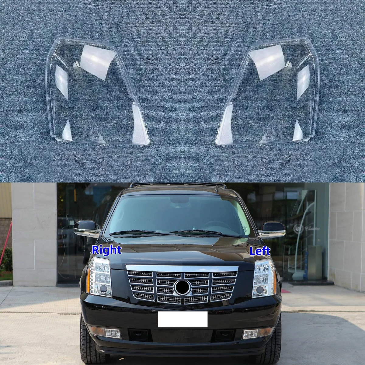 

For Cadillac Escalade 2006 2007 2008 2009 2010 2011 2012 2013 Accessories The Car Front Headlight Shell Glass Shell