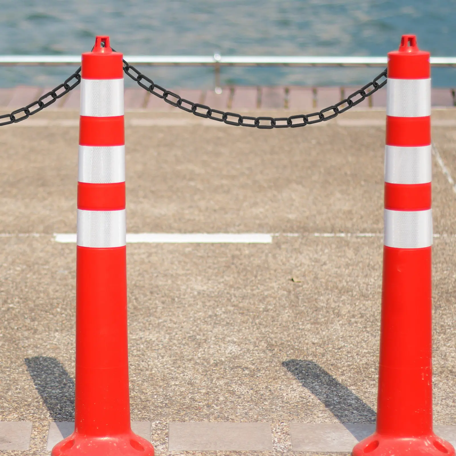 

Пластиковая цепь для контроля толпы, портативная, с отсоединяемыми звеньями, яркая, сигнальная, для ограждения парковок и обеспечения безопасности