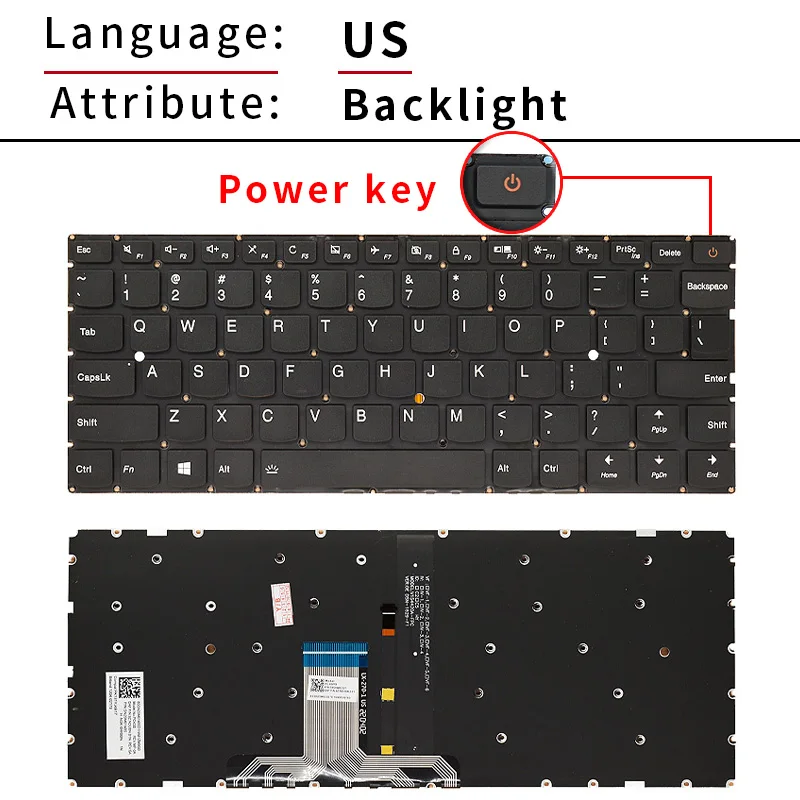 Teclado para portátil Lenovo IdeaPad 710S-13 710S-13IKB 710S-13ISK Air 13 Pro 13,3, nuevo, EE. UU.