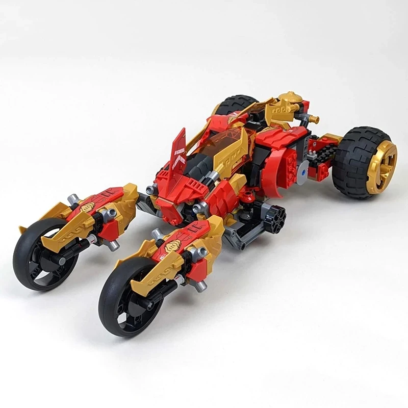 Animated Film Movie Kai's Golden Dragon Assault Vehicle Building Blocks 71773 Racing Car Assemble Bricks Toys Gift For Kid Adult