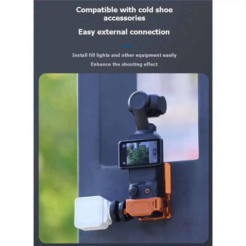 

Protective Metal Cage Bracket Mount With Magnetic Expansion Adapter For DJI Pocket 4 3 1/4 Inch Screw Hole And Claw Port-A86G