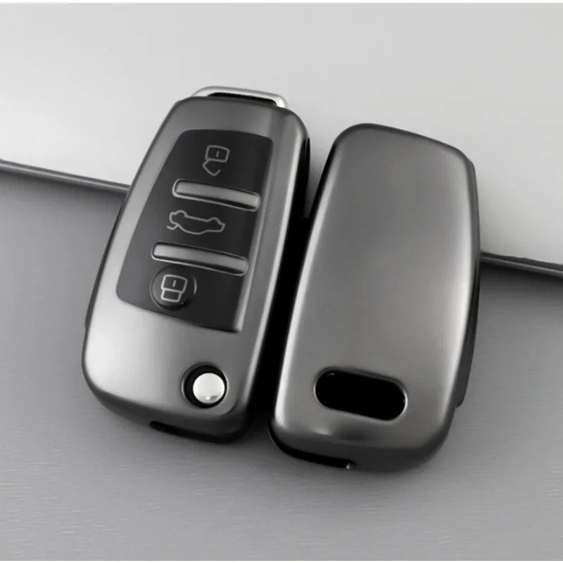 

Для Audi A3 A1 Q3 Q2L TT Old A6 Q7 Q5 Чехол для ключей Защитный чехол для ключей Складной брелок для ключей с защитой от царапин Авто аксессуары