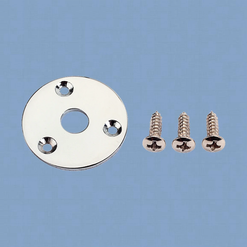 

Cat Eye Socket Guitar Jack Plate Nickel Plated Copper Iron Material Mounting Screws Bass Pickup Jack Replacement Part Musical