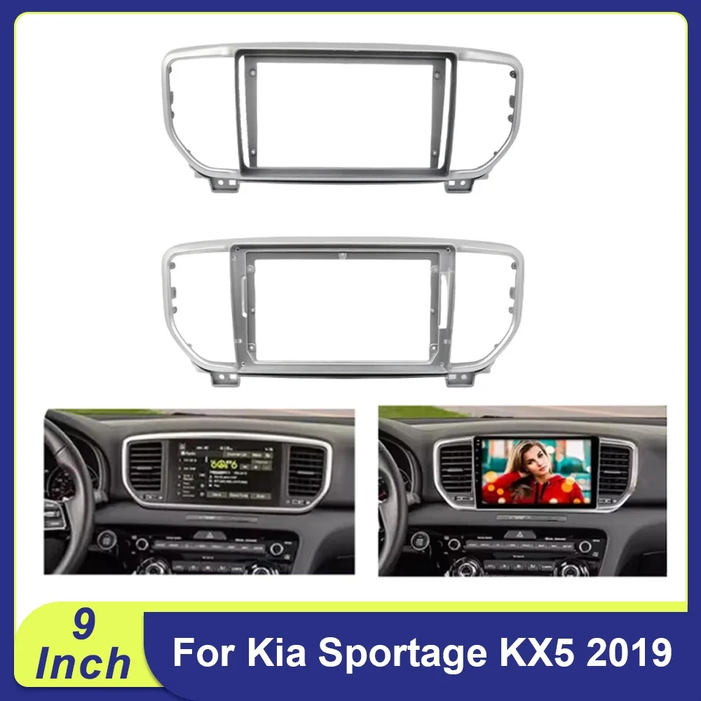 ''9 Inch'' For Kia Sportage KX5 2019  Car Frame Fascia Adapter Canbus Box Decoder Android Radio Dash Fitting Panel Kit