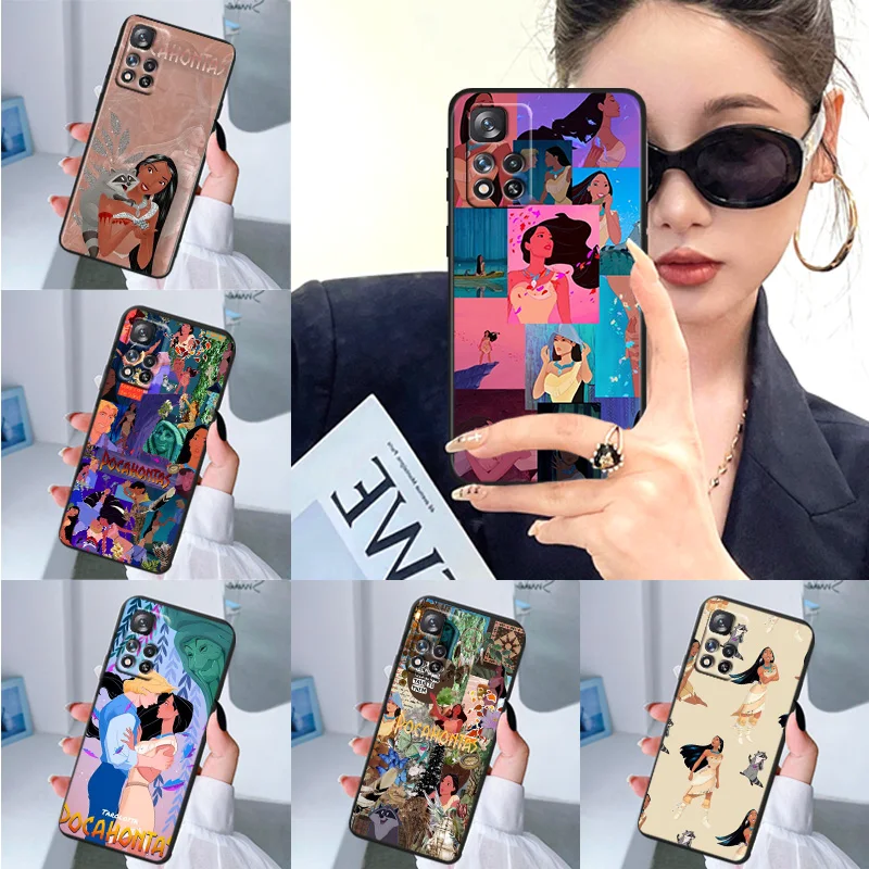 Pocahontas Black Phone Case For Xiaomi Redmi Note 13 12 11 10 9 Pro Plus S T Max E 4G 5G Funda Silicone Soft Cover Shell Capa