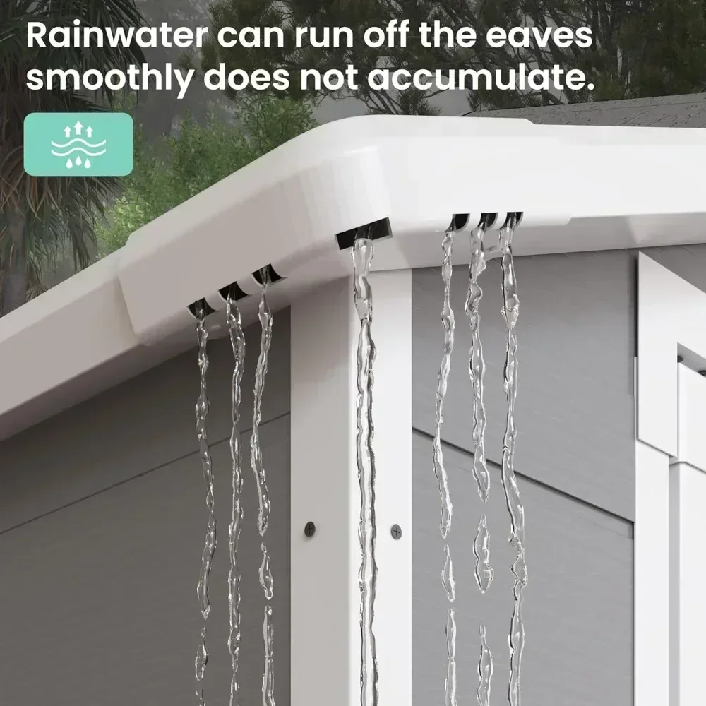 

Hot salesOutdoor Resin Storage Shed 6x4.5 FT, Plastic Garden Shed for Bike, Garbage Can, Tool, Outside Sheds with Lockable Door