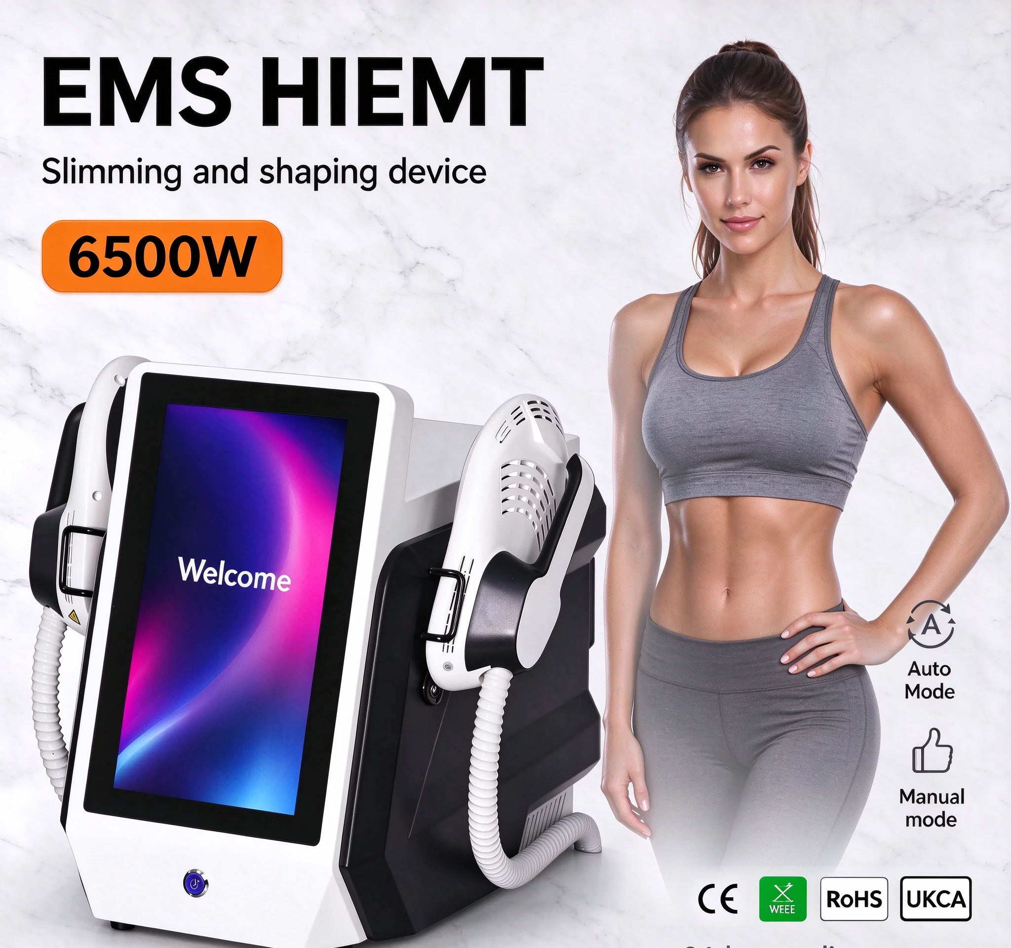 EMS HI-EMT Body Sculpting Machine Electromagnetic Muscle Stimulator  Muscle Toning Skin Tightening Non-Invasive Bea