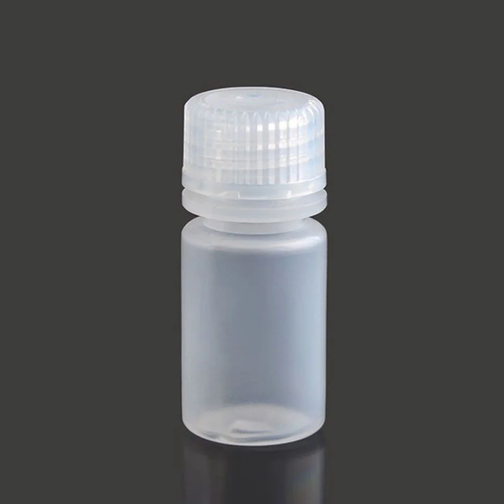 

10Pcs Plastic Reagent Bottles 30ml White Laboratory Sampling Sealing Liquid Storage Vials Reagent Bottle Sampling Bottle
