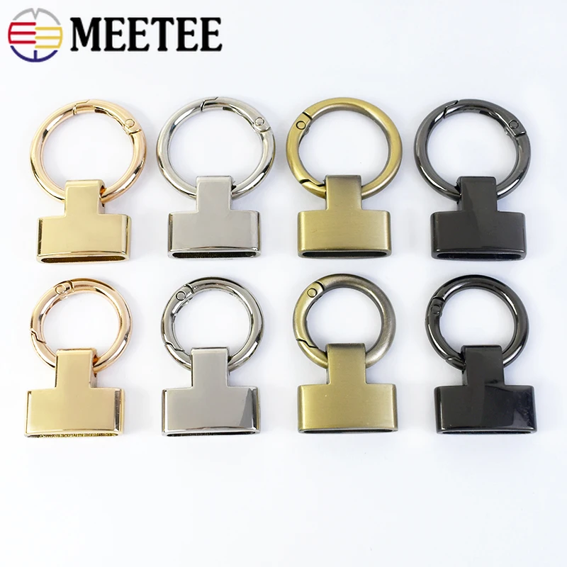 5/10/20Pcs 20/25mm Metal Ring Buckles Keychain Hook Bag Strap Connector Clasp Cord End Handbags DIY Sewing Hardware Accessories