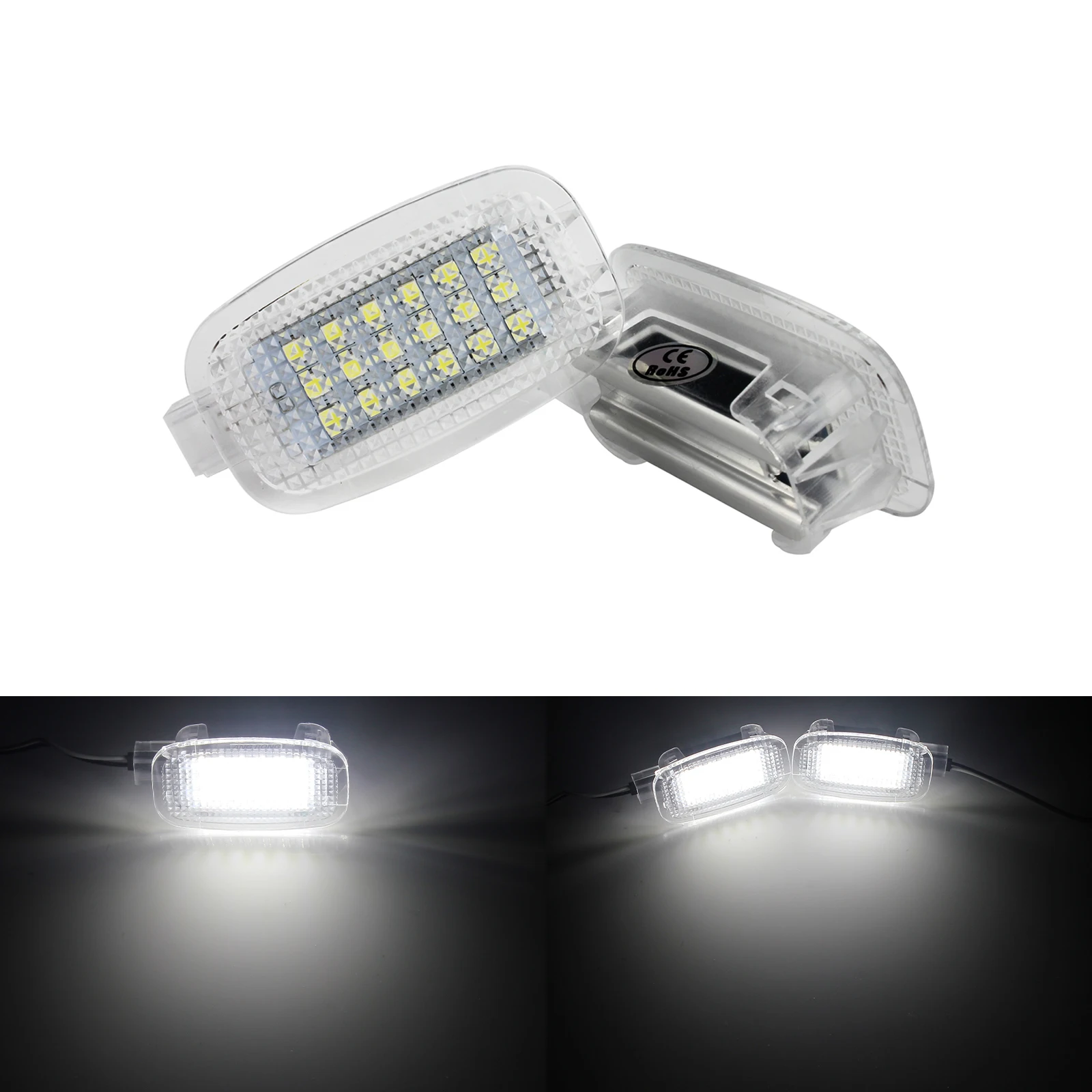 ANGRONG 2x LED Courtesy Door Footwell Luggage Trunk Light For Mercedes Benz W204 W216 W212 C207 X204 GLK W221 R230