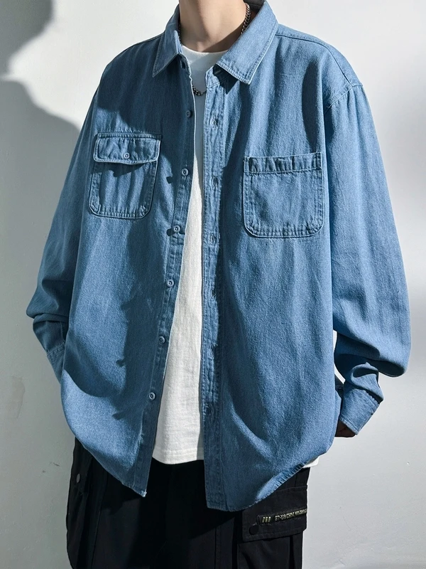 

Casual Japanese Style Long Sleeve Men's Jacket Autumn Trendy Brand Youth College Style Loose Sun Protection Outerwear