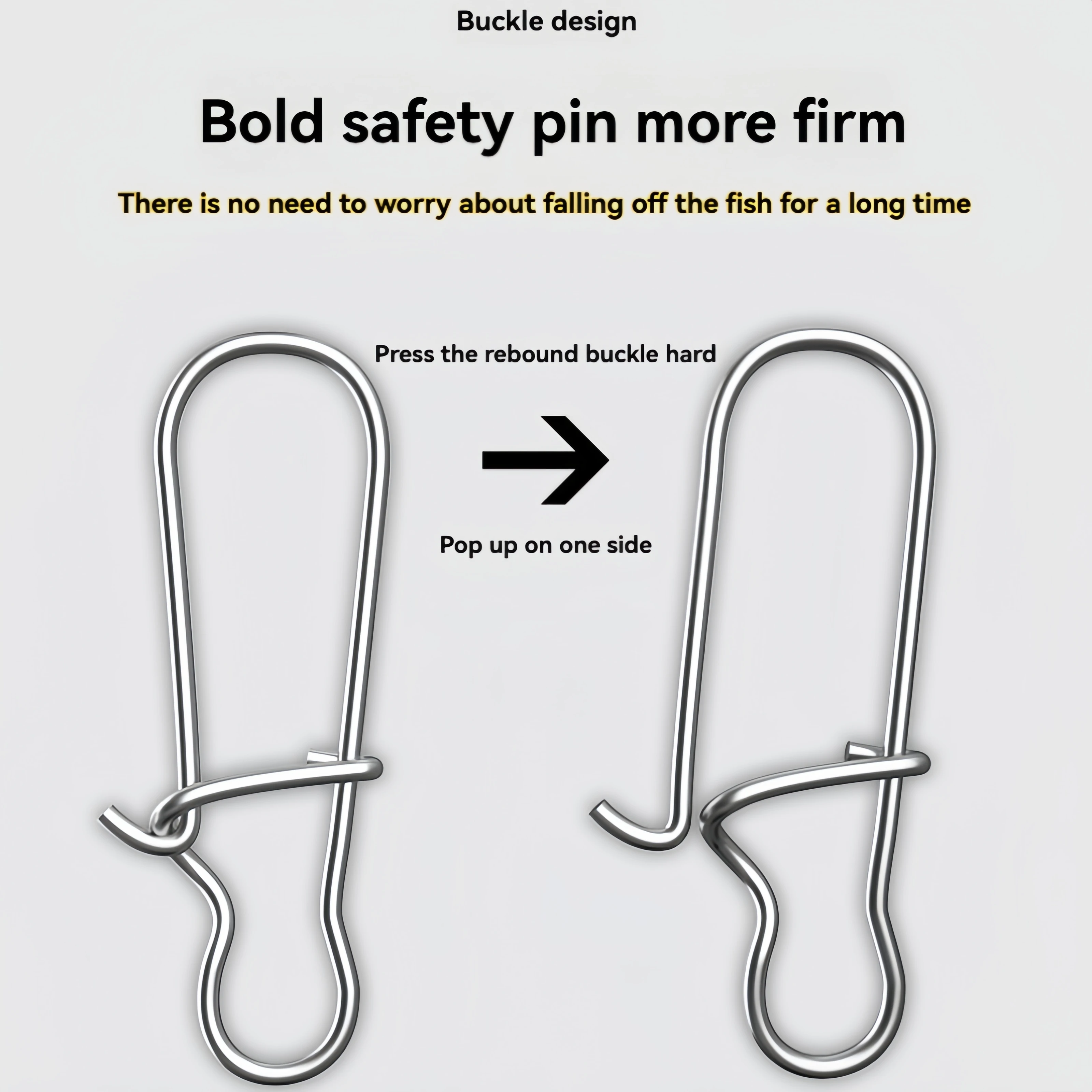 50 قطعة الفولاذ المقاوم للصدأ الصيد المفاجئة مدمن مخدرات المفاجئة دبوس Fastlock كليب اكسسوارات معالجة ل برميل قطب إغراء هوك #3