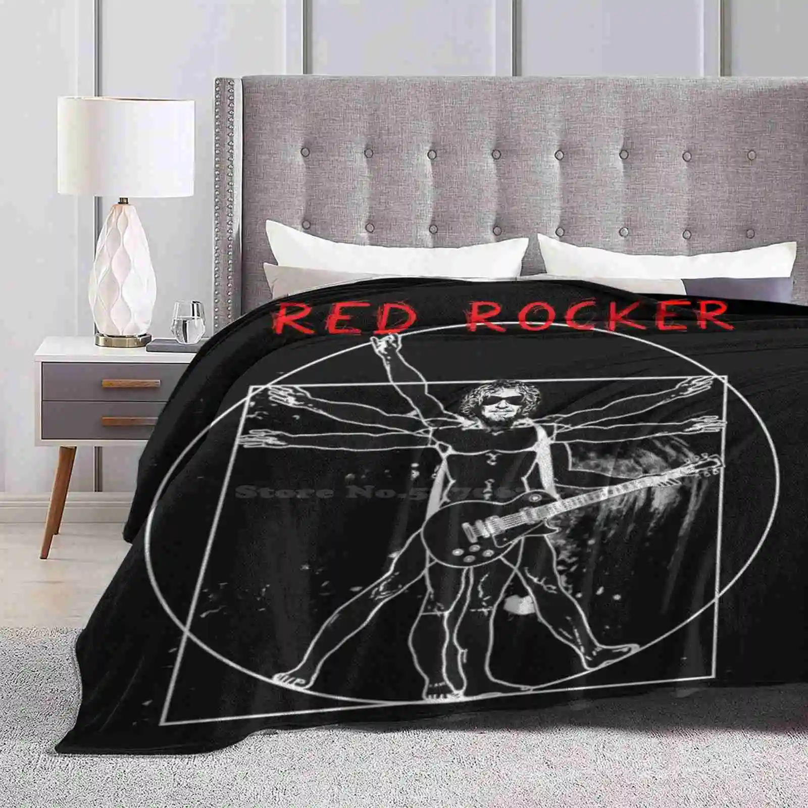 The Red Rocker New Selling Custom Print Flannel Soft Blanket Cabo Wabo Red Rocker Cabo San Lucas Sammy Hagar Music Band Tequila