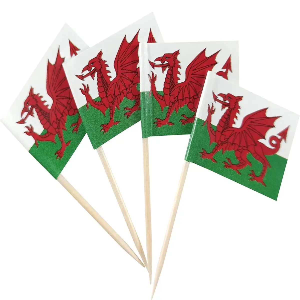 UK Wales Countries Toothpicks Flag Welsh Small Mini Cocktail Fruit Cupcakes Toppers Food Stick Flags For Parade Decorations