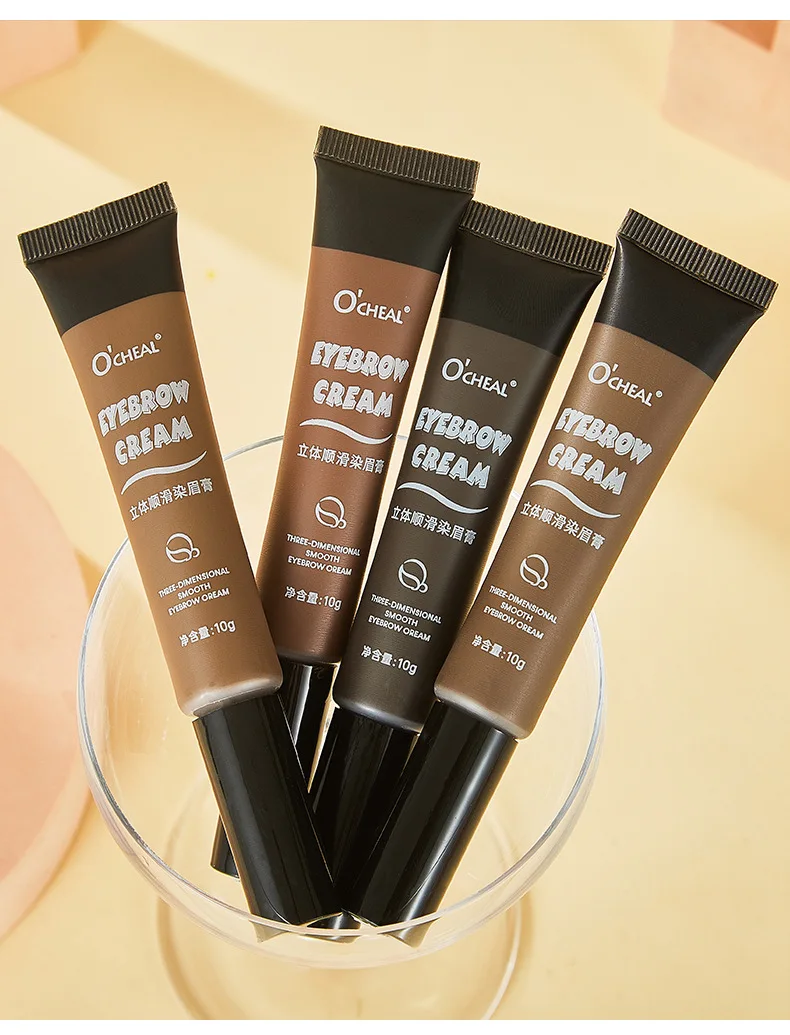 Vloeibare wenkbrauwverfcrème Dual Purpose Waterdicht Duurzaam Wenkbrauwpotlood Wenkbrauwgel met borstel Fadeless Damescosmetica