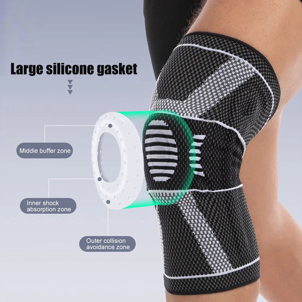 1PCS Professional Knee Brace with Patella Pad & Side Stabilizers - Pain Relief Support for Meniscus Tear, Runners & Fitness