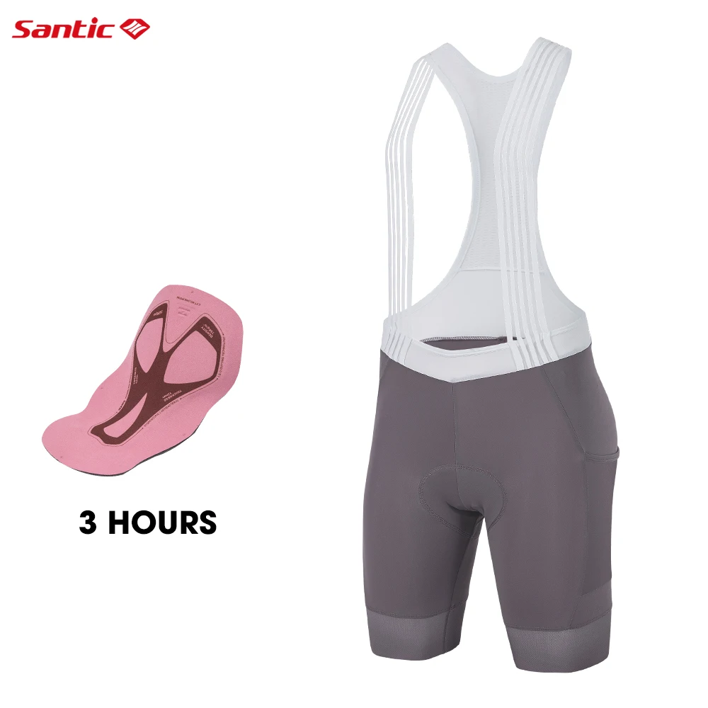 Santic Cycling Bib Shorts Summer Cycling Shorts Women\'s Cycling Clothes Sponge Cushion Breathable Quick Drying 4 Hours Cycli