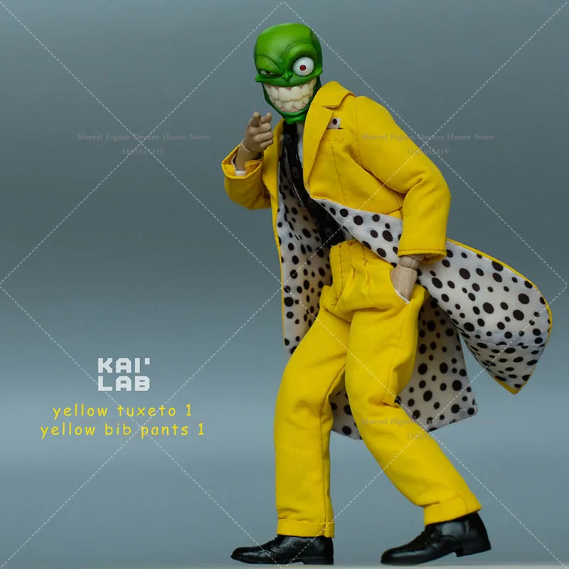 KAILAB 1/12 مقياس الملابس الذكور الأصفر البدلة مريلة السراويل الأخضر الدماغ سوبر السحرية الوحش ل Mezco 6 بوصة عمل الشكل الجندي #3