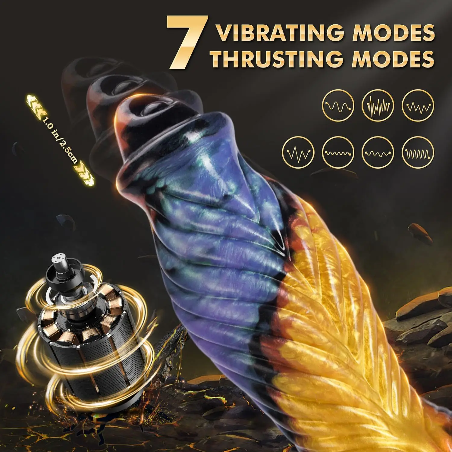 10" Thrusting Vibrator Huge Dragon Dildo Sex Toys Monster Remote Control Dildo Suction Cup Anal Toys Adult Product for Women - view 2