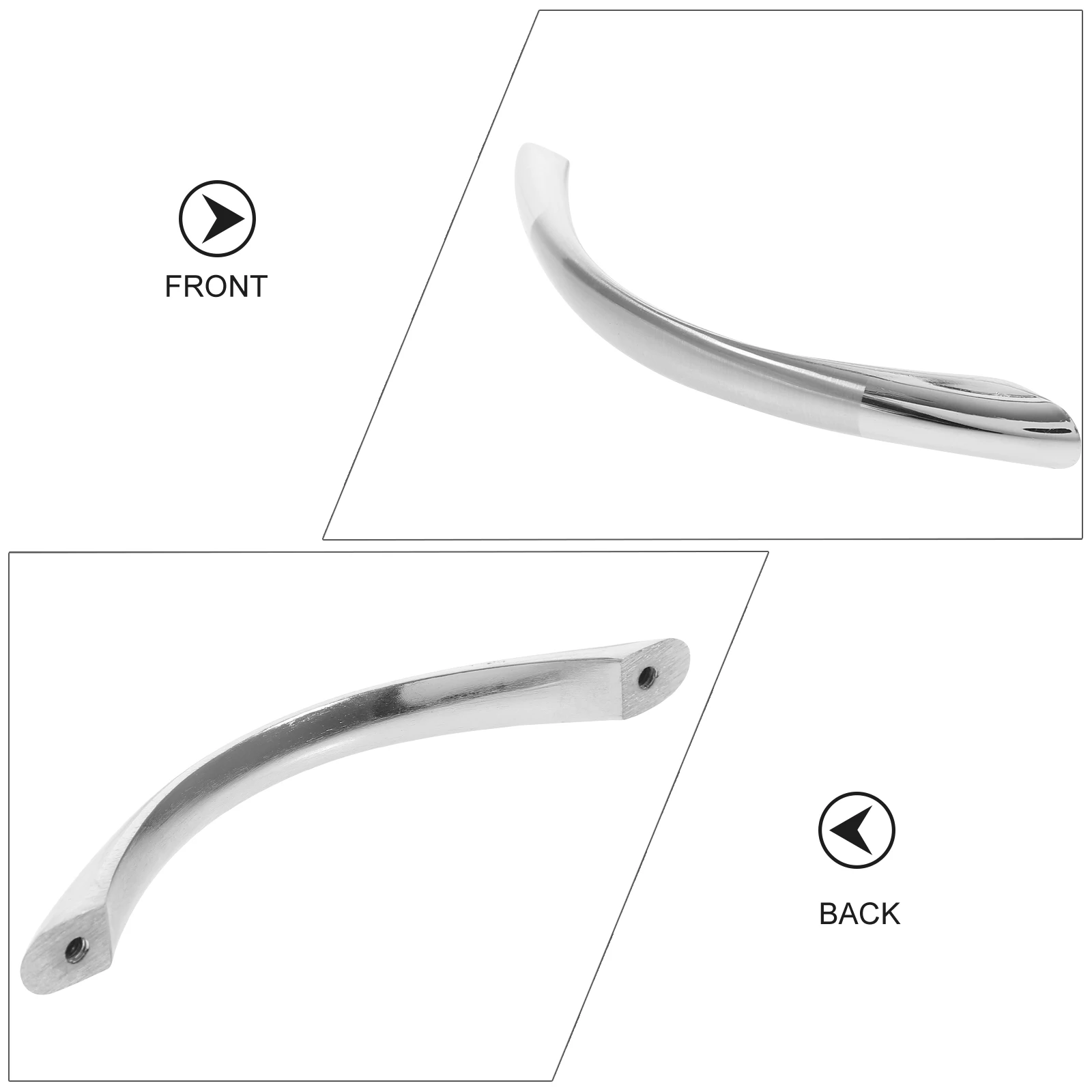 

4Pcs Arch Cabinet Handles Zinc Alloy Silver Durable Drawer Pulls for Kitchen Cupboard Wardrobe Furniture Doors