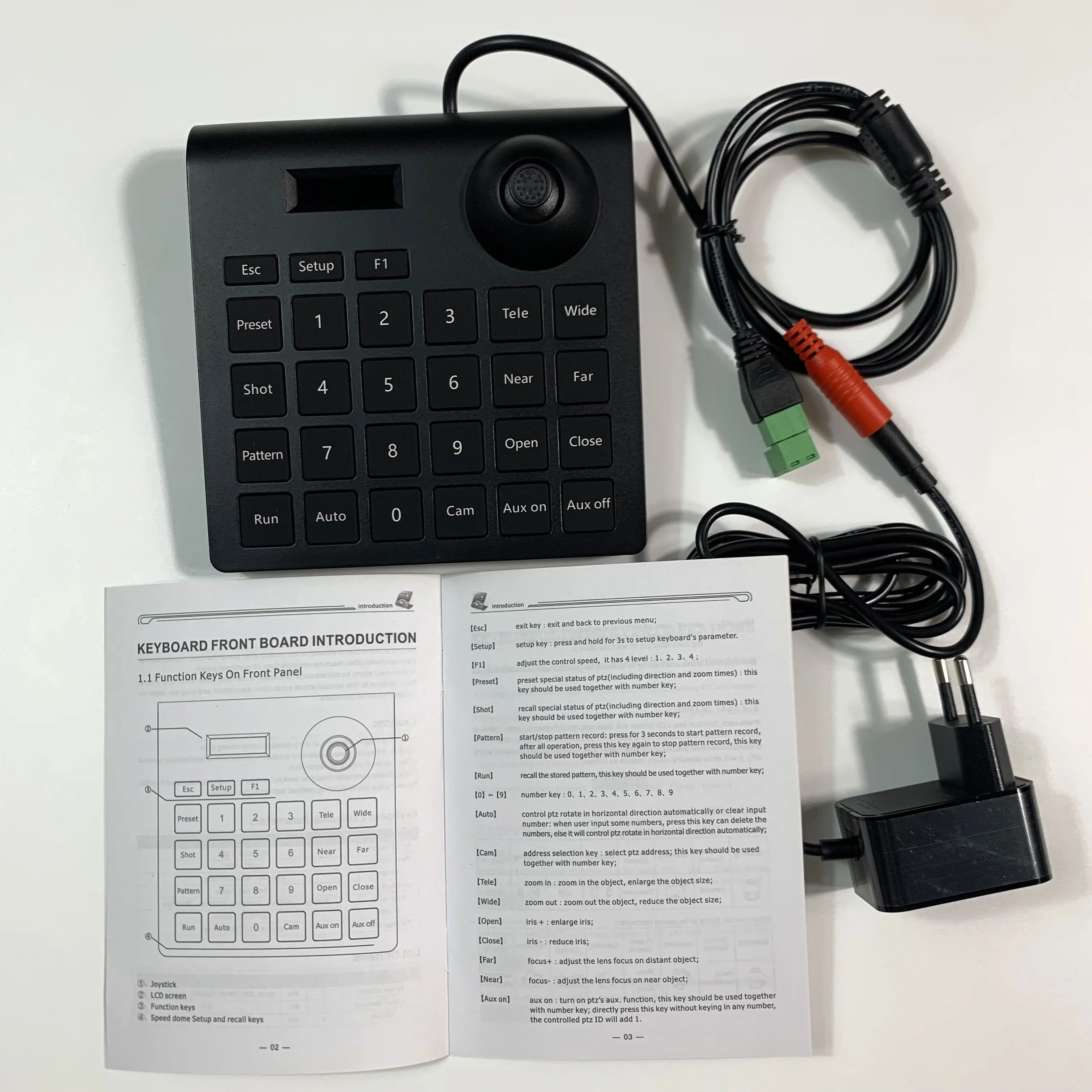 Mini 2-Axis Joystick CCTV Keyboard Controller for DVR PTZ Speed