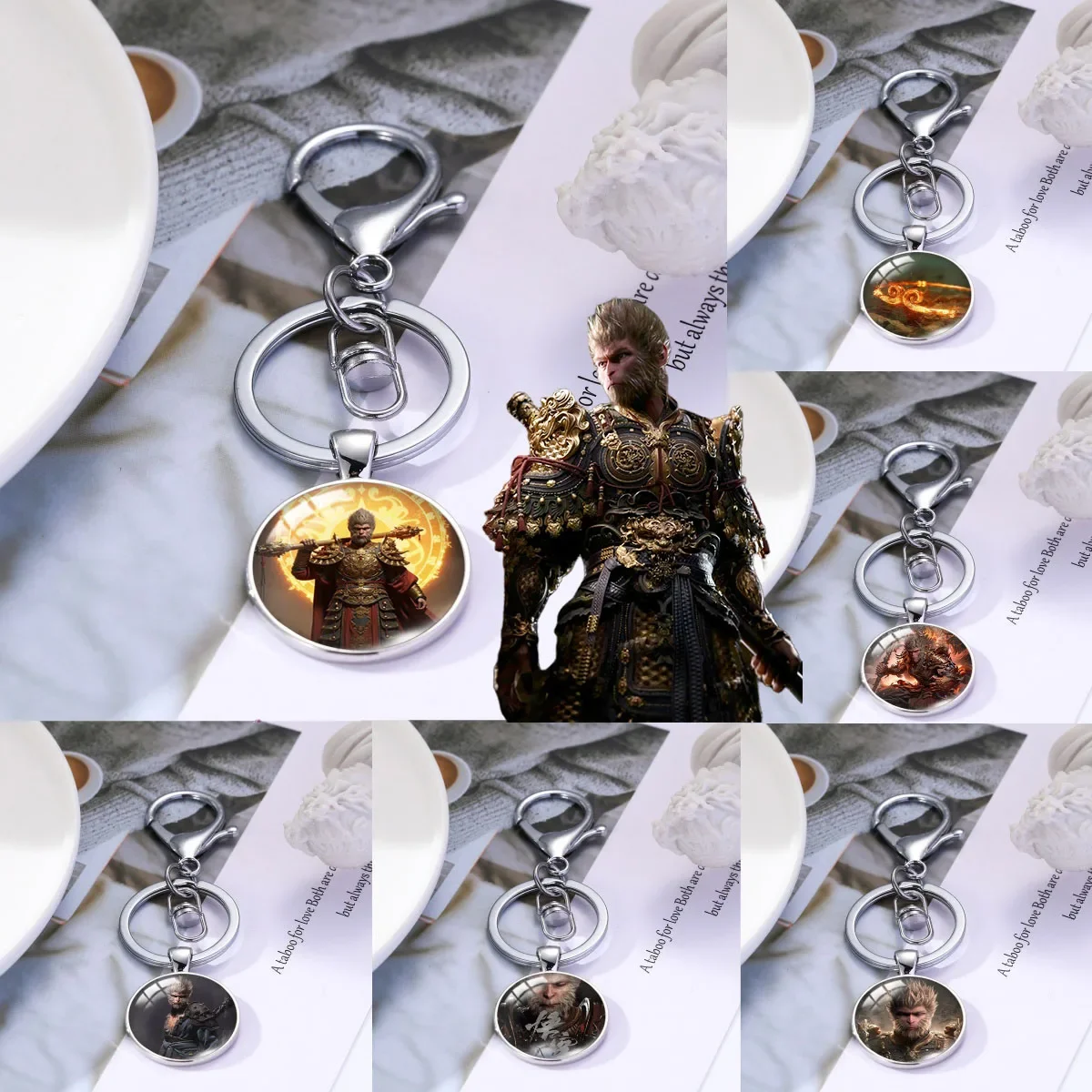 

Горячая игра окружающая черный миф Wukong брелок кулон паук дух сумка креативный автомобильный брелок кулон подарки оптовая продажа