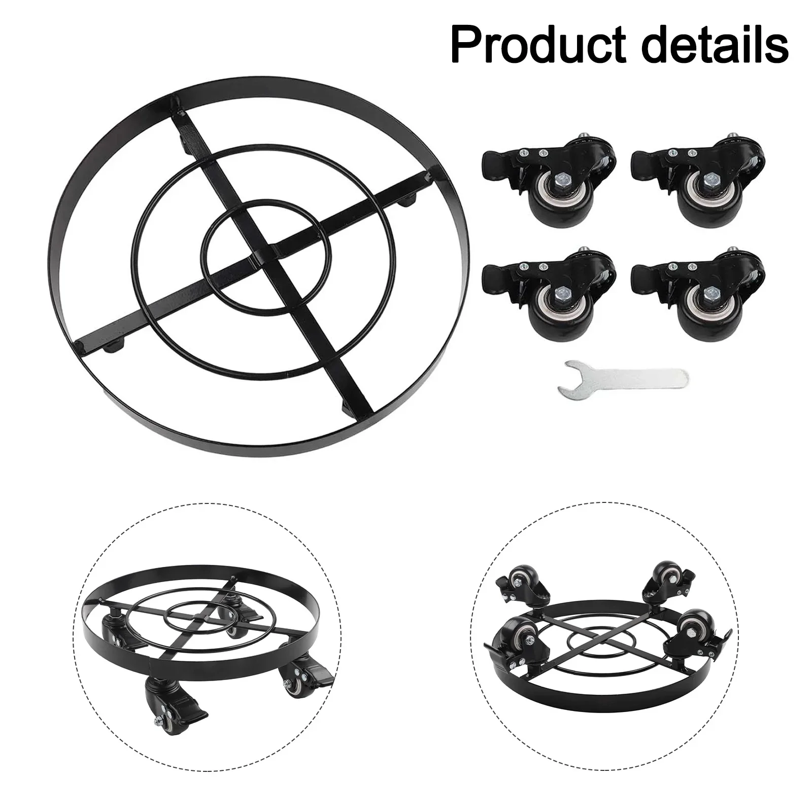 

Подставка для цветов 27*10 см, мобильная, на четырех колесах, для легкого перемещения цветочных горшков, усиленная опора