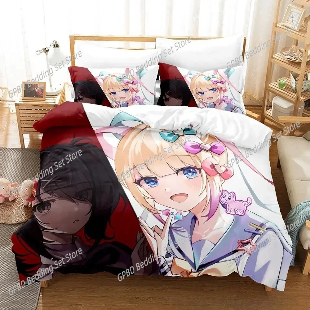 New 3D Print Anime Kawaii Girls NEEDY GIRL OVERDOSE Bedding Set Single Twin Double Queen King Cal King Size Bed Linen Set