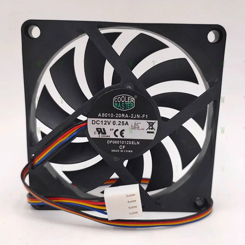 H 1 PCS for COOLER MASTER Fan  A8010-27CB-3AN-F1   DC12V 8010 8CM 4pin  cooling fan