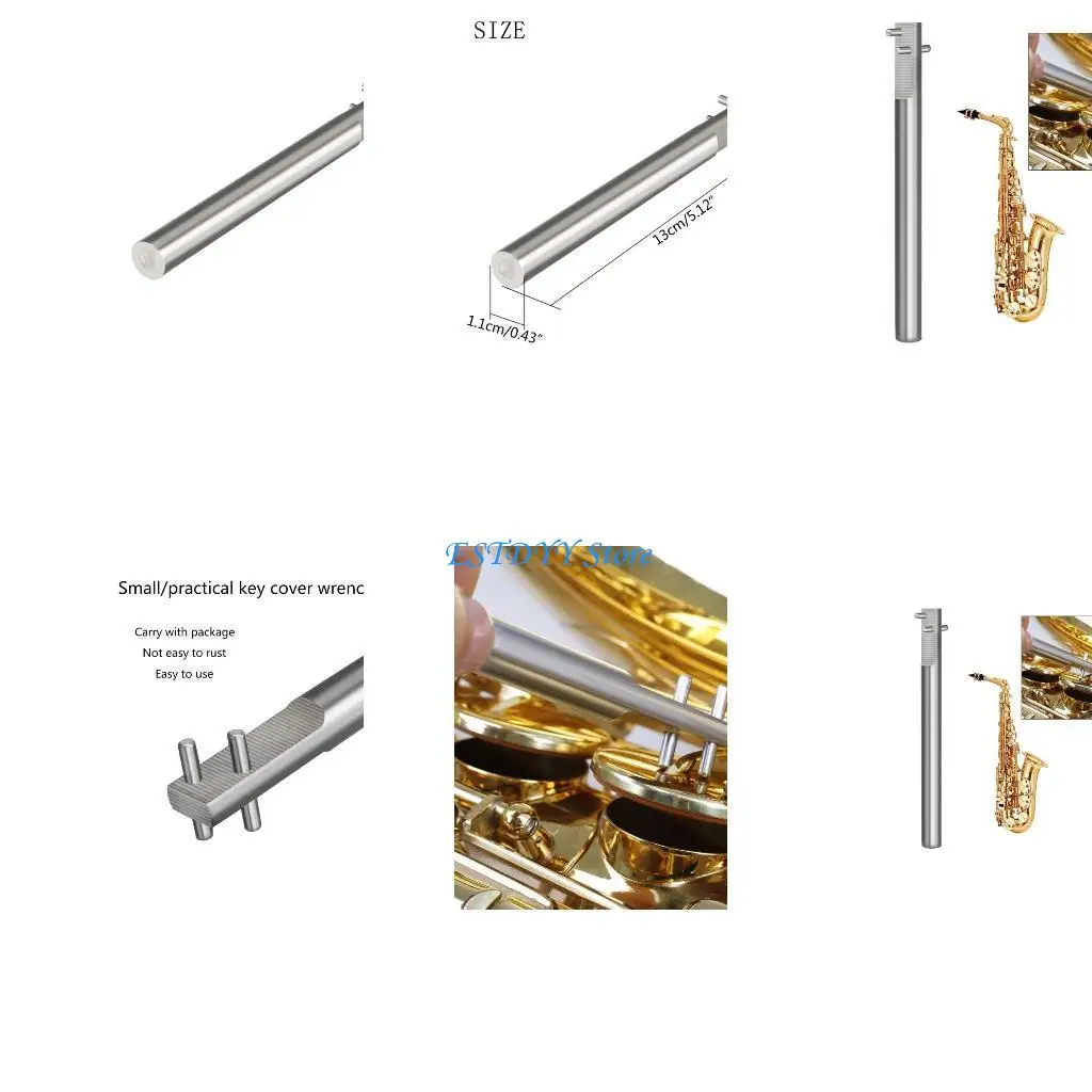 

G6DE Saxophone Wrench Wind Instrument Repair Tools Adjusting Wrench Sax Adjustment Wrench Saxophone Wrench Cover Wrench