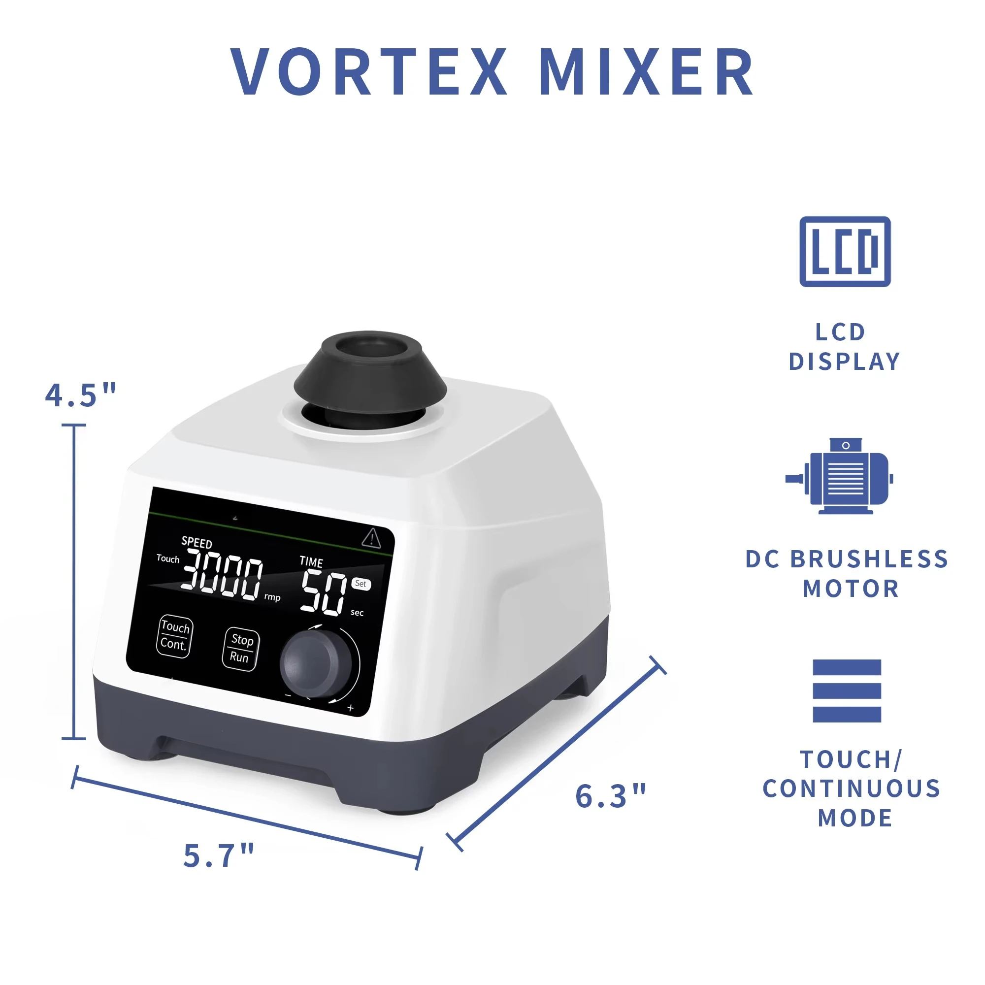 Digital Multi-Module    Mixer with 7 Interchangeable Heads for 0.2ml-50ml Tubes & Microplates Programmable, Timer, Memory
