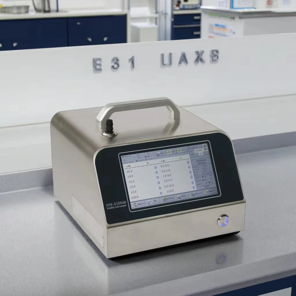 Y09-310NW Portable Particle Counter with 1 Cfm Flow Rate and 0.3-10 m Size Chan nels for Cleanroom Use