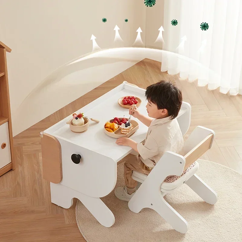 -For  Tables Kids Desk And Chair Set Study Table Desks Elementary Classroom Furniture School Supplies Room Dining Child Girl&
