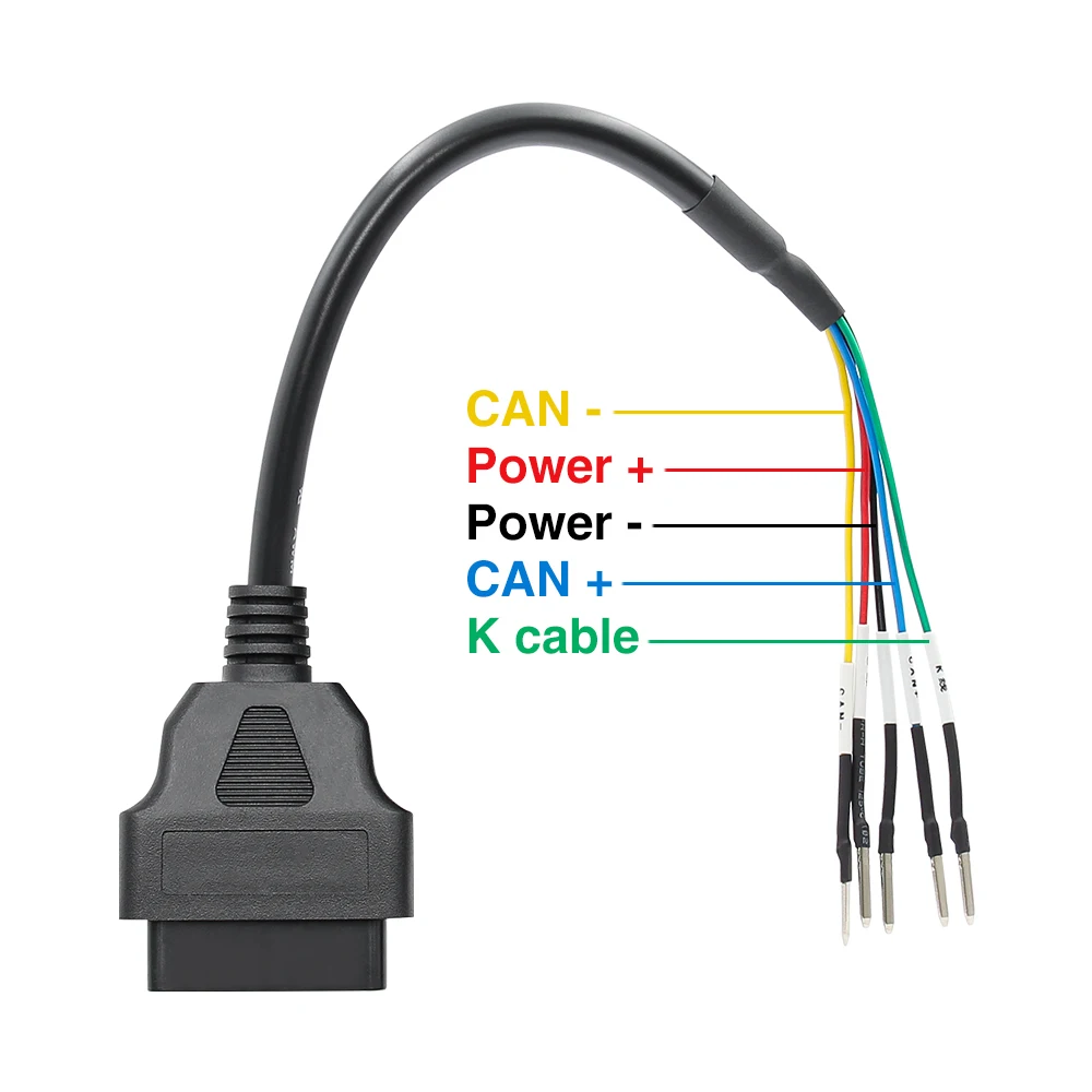 Universal Motorcycle OBD2 Diagnostic Cable 16Pin K+CAN Jumper Wire for Car Truck Extension Cable Tool OBD II Jumper Tester