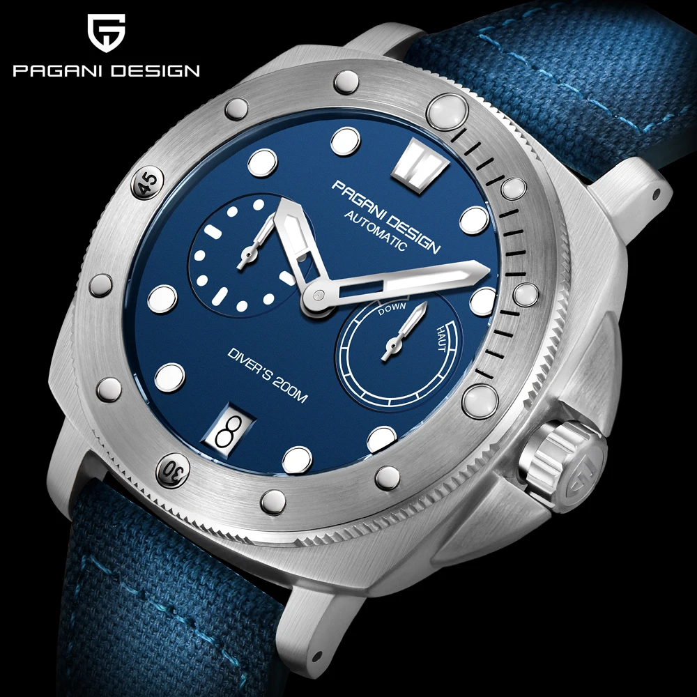 PAGANI Design New Men Automatic Mechanical Watches Diver Watch For Top Brand Luxury 200M Waterproof AR Sapphire Watch for Men