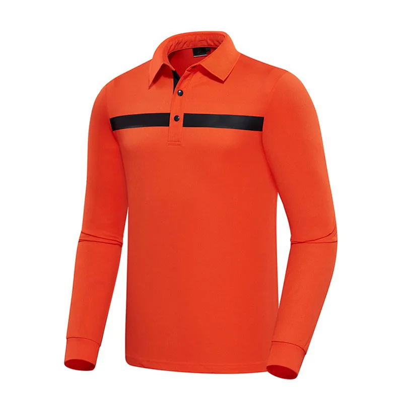 Camiseta de Golf de manga larga para hombre, polo informal transpirable de secado rápido, primavera y otoño