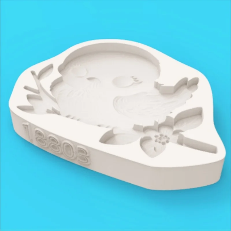 Flower Branch and Bird Shape Molds Cartoon Chocolate Fondant Making Silicone Mold - view 5