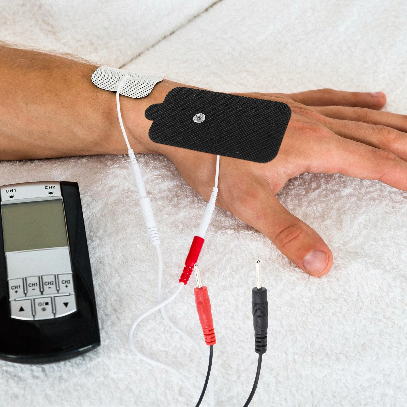 Cavi per elettrodi da 4 pezzi per macchine da massaggio Collegare cavi Dispositivi per il trattamento della fisioterapia Cavi di ricambio Pin da 2 mm