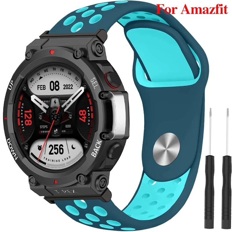 Breathable Silicone Strap For Huami Amazfit T-REX 2 Smart Watchband Women Men Bracelet For Xiaomi Amazfit T-Rex/T-Rex Pro Correa