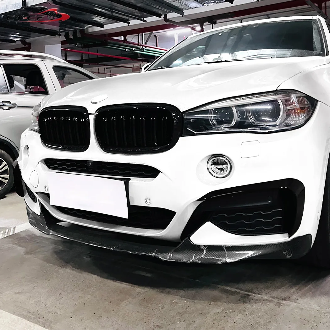2015 -2019 2X For BMW X6 F16 M Sport M50i M50d Performance Gloss Black Front Bumper Splitter Lip Spoiler Diffuser By Body Kit