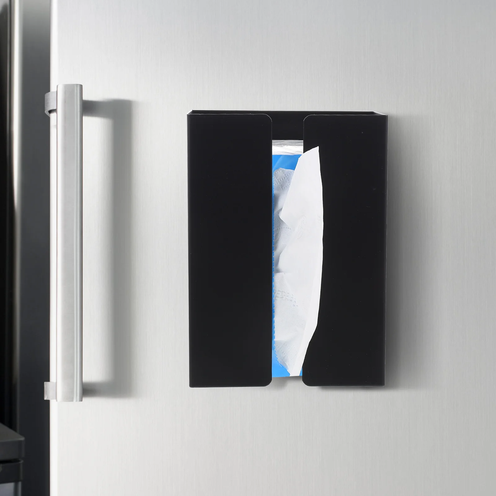 

Magnetic Tissue Box Iron Holder Kitchen Supplies Compact Size Smooth Pull Paper Napkin Dispenser Refrigerator Attachment