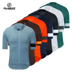 YKYWBIKE Men's Cycling Jersey Short Sleeve MTB Bike Shirts All-Round Race Jersey Mountain Bicycle Clothing